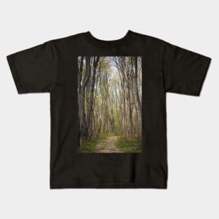 Hiking trail in the forest Kids T-Shirt